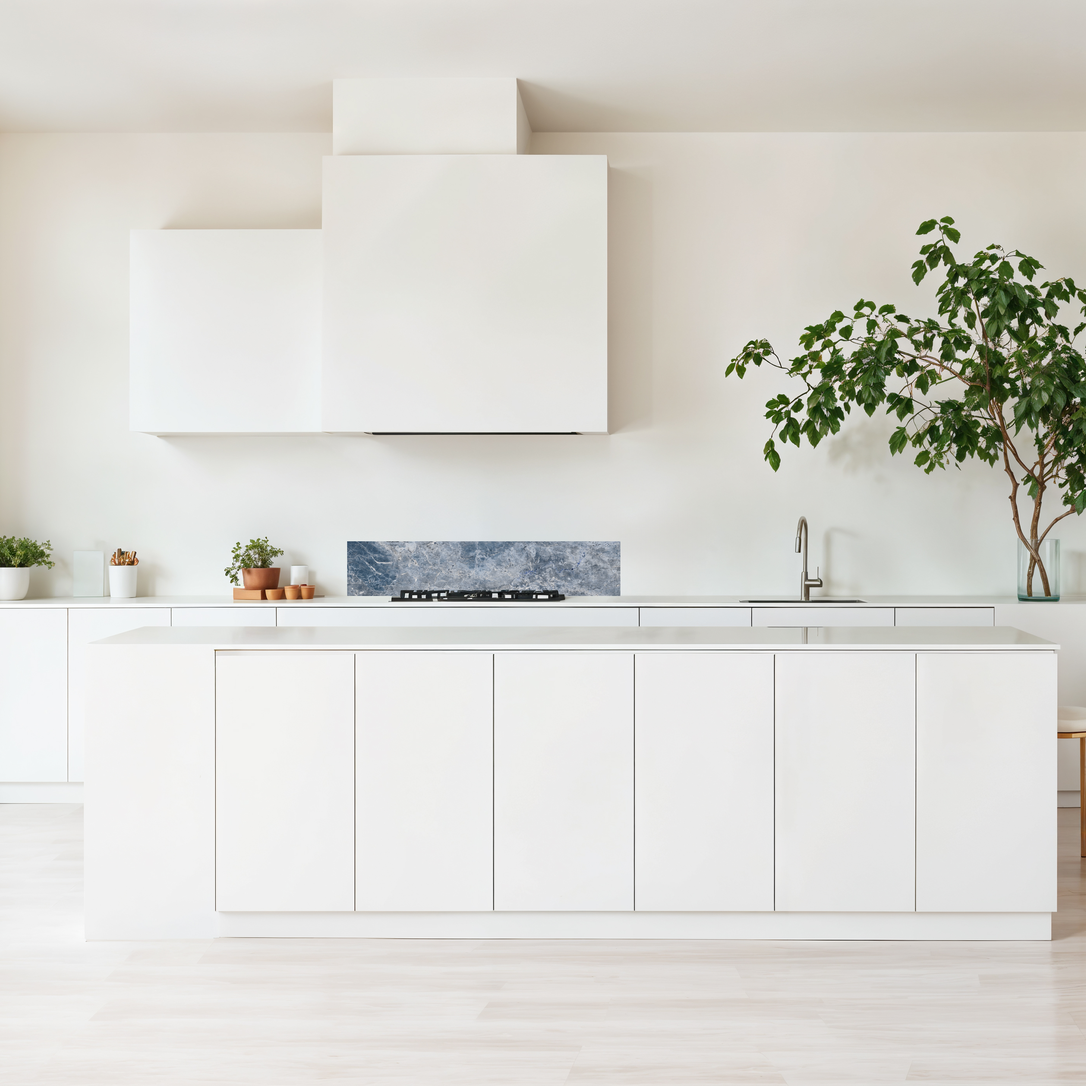 Crédence cuisine imprimée sur dibond effet marbre gris foncé